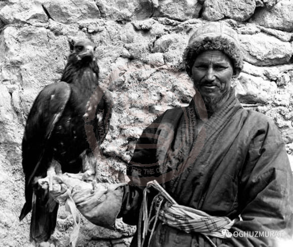 库车巴扎上的驯鹰人