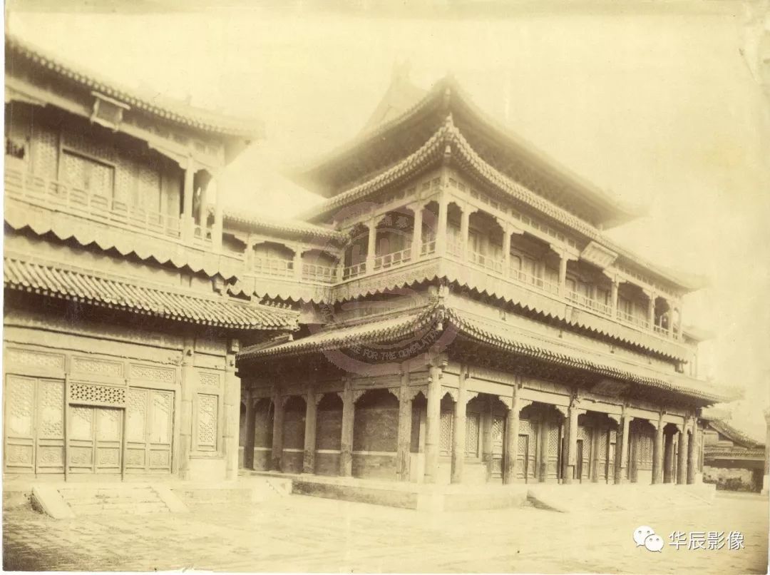 山本赞七郎 雍和宫万福阁  蛋白照片